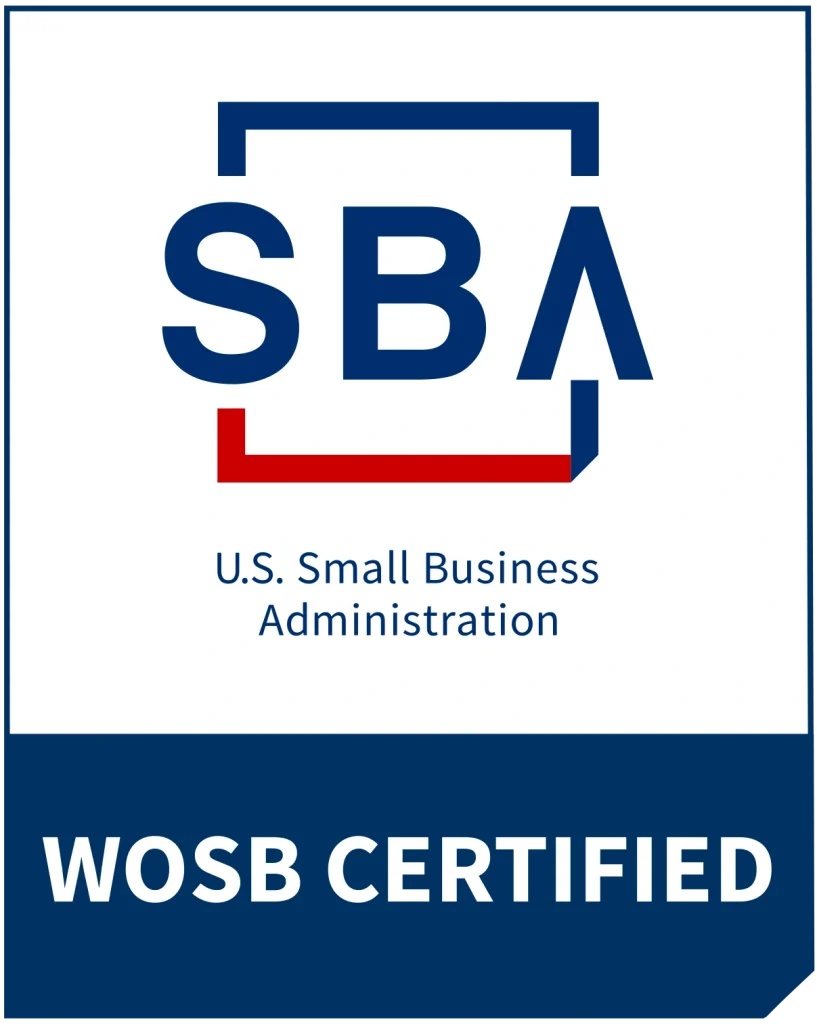 SBA-certified Women-Owned Small Business (WOSB) badge